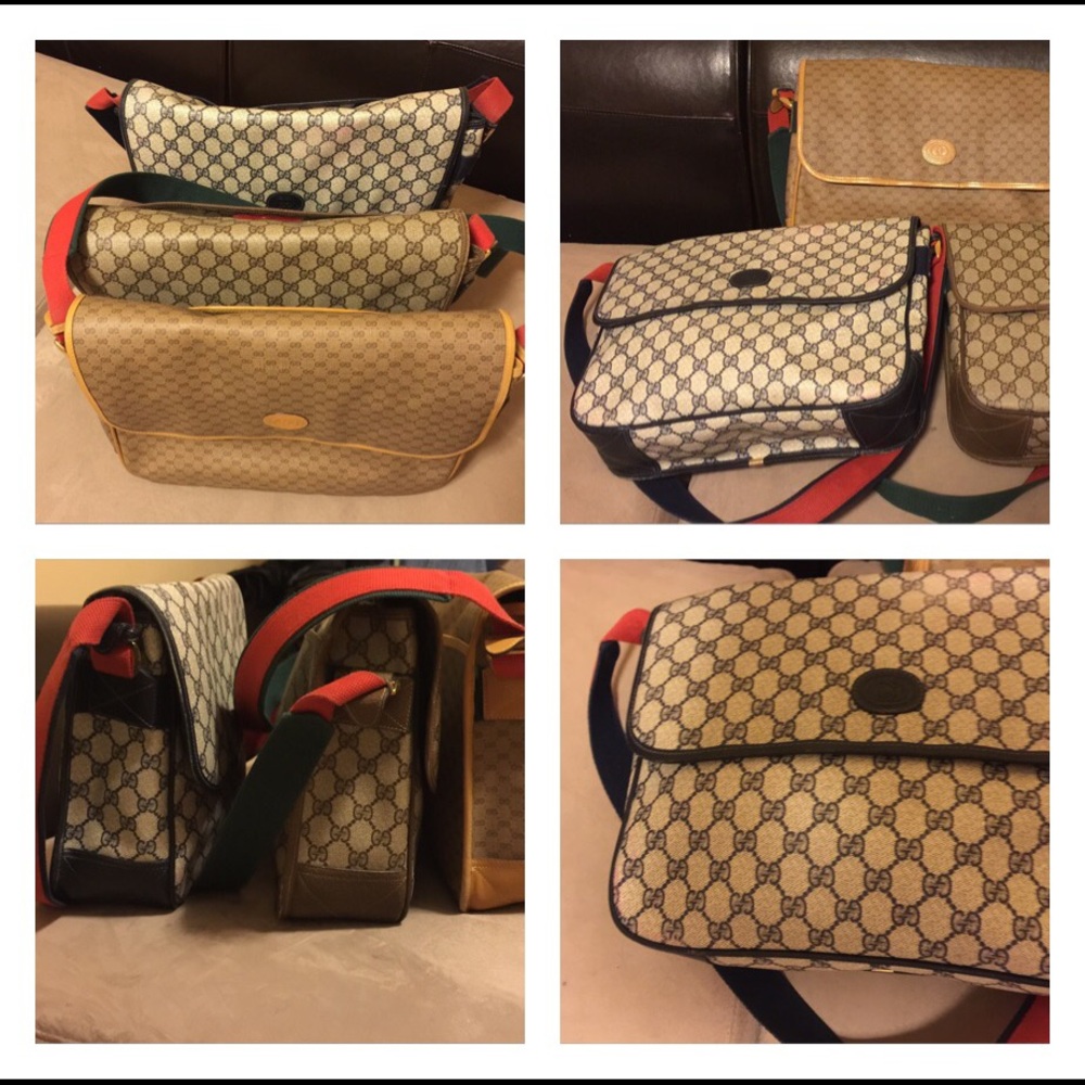 Three Vintage Gucci Tote Bags Hard to find!